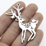 WYSIWYG 4pcs 60x47mm Deer Charms DIY Jewelry Findings Antique Silver Color Antique Bronze Color For Jewelry Making