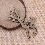 WYSIWYG 4pcs 60x47mm Deer Charms DIY Jewelry Findings Antique Silver Color Antique Bronze Color For Jewelry Making