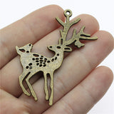 WYSIWYG 4pcs 60x47mm Deer Charms DIY Jewelry Findings Antique Silver Color Antique Bronze Color For Jewelry Making