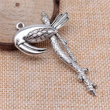 WYSIWYG 4pcs 61x40mm Antique Silver Color Toucan Pendants Toucan Bird Charm