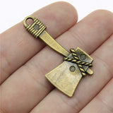WYSIWYG 4pcs Ax Charms Pendant DIY Jewelry Findings Antique Bronze Tone Ax Pendant 40mm
