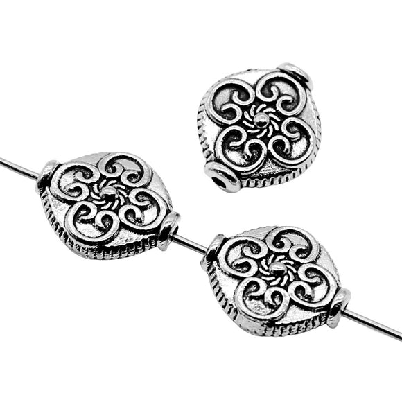 WYSIWYG 4pcs Bead For Jewelry Making 12x14mm Antique Silver Color Jewelry Accessories EF3944