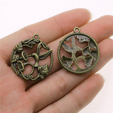 WYSIWYG 4pcs Bird Charms Pendant DIY Jewelry Findings 2 Colors Antique Silver Color Antique Bronze Tone 29x33mm