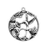 WYSIWYG 4pcs Bird Charms Pendant DIY Jewelry Findings 2 Colors Antique Silver Color Antique Bronze Tone 29x33mm