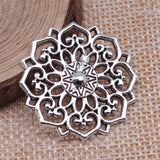 WYSIWYG 4pcs Charms Flower Antique Bronze Color Alloy DIY Jewelry Making Accessories 31x31mm