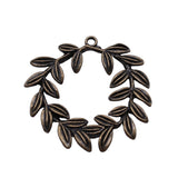 WYSIWYG 4pcs Charms Olive Branch Wreath 41x36mm Pendants Making DIY Handmade Jewelry