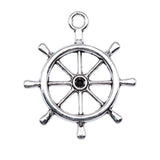 WYSIWYG 4pcs Charms Rudder Antique Bronze Color 27x23mm Metal Alloy Jewelry DIY Accessories