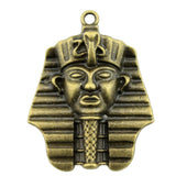 WYSIWYG 4pcs Egyptian Pharaoh Charms Pendant DIY Metal Jewelry Making 2 Colors Antique Bronze Color 36x28mm