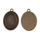 WYSIWYG 4pcs Fit 18x25mm Oval Simple Style Cameo Cabochon Pendant Base Setting For Jewelry Making DIY Necklace Making