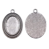 WYSIWYG 4pcs Fit 18x25mm Oval Simple Style Cameo Cabochon Pendant Base Setting For Jewelry Making DIY Necklace Making