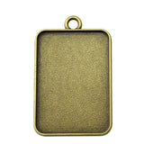 WYSIWYG 4pcs Fit 23x33mm Rectangle Classic Style Cameo Cabochon Pendant Base Setting For Jewelry Making DIY Necklace Making