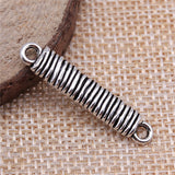 WYSIWYG 4pcs/lot Imitation Tie-Wrap Strip Bar Connector Charms For Jewelry Making 6x32mm Antique Silver Color Accessories