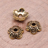 WYSIWYG 50pcs 10x4mm Bead Caps For Jewelry Making DIY Jewelry Findings Antique Silver Color Antique Gold Color