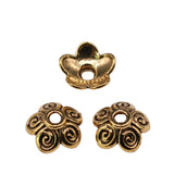 WYSIWYG 50pcs 10x4mm Bead Caps For Jewelry Making DIY Jewelry Findings Antique Silver Color Antique Gold Color