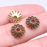 WYSIWYG 50pcs 11x11x3mm Bead Caps For Jewelry Making DIY Jewelry Findings 3 Colors Alloy Jewelry Making