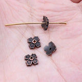 WYSIWYG 50pcs 7x7mm Antique Copper Color Receptacle For Jewelry Making