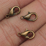 WYSIWYG 50pcs 8 Colors 12mm 10mm Metal Alloy Lobster Clasp Hooks For Necklace &amp; Bracelet Chain DIY Fashion Jewelry Findings