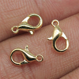 WYSIWYG 50pcs 8 Colors 12mm 10mm Metal Alloy Lobster Clasp Hooks For Necklace &amp; Bracelet Chain DIY Fashion Jewelry Findings