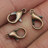 WYSIWYG 50pcs 8 Colors 12mm 10mm Metal Alloy Lobster Clasp Hooks For Necklace &amp; Bracelet Chain DIY Fashion Jewelry Findings