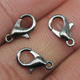 WYSIWYG 50pcs 8 Colors 12mm 10mm Metal Alloy Lobster Clasp Hooks For Necklace &amp; Bracelet Chain DIY Fashion Jewelry Findings