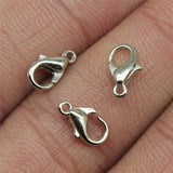 WYSIWYG 50pcs 8 Colors 12mm 10mm Metal Alloy Lobster Clasp Hooks For Necklace &amp; Bracelet Chain DIY Fashion Jewelry Findings