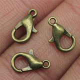 WYSIWYG 50pcs 8 Colors 12mm 10mm Metal Alloy Lobster Clasp Hooks For Necklace &amp; Bracelet Chain DIY Fashion Jewelry Findings