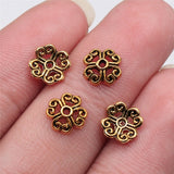 WYSIWYG 50pcs 8x3mm Antique Gold Color Bead Caps For Jewelry Making DIY Jewelry Findings EF3890