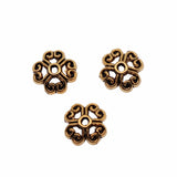 WYSIWYG 50pcs 8x3mm Antique Gold Color Bead Caps For Jewelry Making DIY Jewelry Findings EF3890