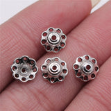 WYSIWYG 50pcs 8x8mm Bead Caps Antique Silver Color For DIY Jewelry Making Zinc Alloy Jewelry Findings Jewelry Accessories