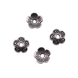 WYSIWYG 50pcs 8x8x3mm Bead Caps For Jewelry Making DIY Alloy Jewelry Findings Antique Silver Color
