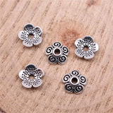 WYSIWYG 50pcs 8x8x3mm Bead Caps For Jewelry Making DIY Alloy Jewelry Findings Antique Silver Color