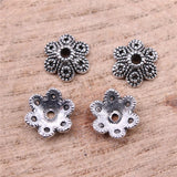 WYSIWYG 50pcs Charms 10x4mm Bead Caps For Jewelry Making DIY Jewelry Findings Antique Silver Color Alloy Charms Pendant