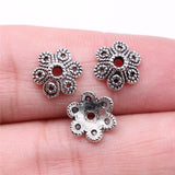 WYSIWYG 50pcs Charms 10x4mm Bead Caps For Jewelry Making DIY Jewelry Findings Antique Silver Color Alloy Charms Pendant