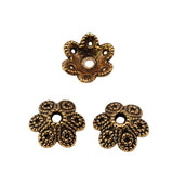 WYSIWYG 50pcs Charms 10x4mm Bead Caps For Jewelry Making DIY Jewelry Findings Antique Silver Color Alloy Charms Pendant