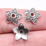 WYSIWYG 50pcs Charms 13x13x3mm Bead Caps For Jewelry Making DIY Jewelry Findings Antique Silver Color Alloy Charms Pendant