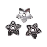 WYSIWYG 50pcs Charms 13x13x3mm Bead Caps For Jewelry Making DIY Jewelry Findings Antique Silver Color Alloy Charms Pendant