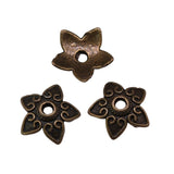 WYSIWYG 50pcs Charms 13x13x3mm Bead Caps For Jewelry Making DIY Jewelry Findings Antique Silver Color Alloy Charms Pendant