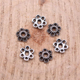 WYSIWYG 50pcs Charms 6x6x2mm Bead Caps For Jewelry Making DIY Jewelry Findings Antique Silver Color Alloy Charms Pendant