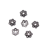WYSIWYG 50pcs Charms 6x6x2mm Bead Caps For Jewelry Making DIY Jewelry Findings Antique Silver Color Alloy Charms Pendant