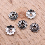 WYSIWYG 50pcs Charms 8x8x3mm Bead Caps For Jewelry Making DIY Jewelry Findings Antique Silver Color Alloy Charms Pendant