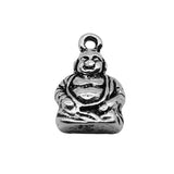 WYSIWYG 5pcs 10x15mm Jewelry Making DIY Handmade Craft Charms Antique Silver Color Maitreya Buddha Statue Pendant
