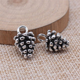 WYSIWYG 5pcs 11x11x19mm Antique Silver Color Pinecone Charms Pendant For DIY Jewelry Making Handmade Jewelry Craft Findings