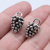 WYSIWYG 5pcs 11x11x19mm Antique Silver Color Pinecone Charms Pendant For DIY Jewelry Making Handmade Jewelry Craft Findings