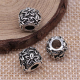 WYSIWYG 5pcs 11x9mm Antique Silver Color Big Hole Spacer Beads For Jewelry Making DIY Jewelry Findings