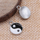 WYSIWYG 5pcs 12x16mm Charms Tai Chi Enamel KC Gold Color &amp; Rhodium Color Metal Alloy Jewelry DIY Accessories