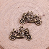 WYSIWYG 5pcs 14x21mm Antique Silver Color Dirtbike Motorcycle Charms Pendant For Jewelry Making DIY Jewelry Findings
