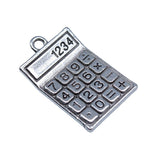 WYSIWYG 5pcs 15x24mm Antique Silver Color Calculator Charms Pendant For DIY Jewelry Making Handmade Jewelry Craft Findings