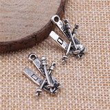 WYSIWYG 5pcs 16x23mm Antique Silver Color Tone Ski Sled Charms Pendant For Jewelry Making DIY Jewelry Findings