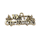 5pcs 16x36mm 3 Colors Merry Christmas Charms Pendant For DIY Jewelry Making Handmade Jewelry Craft Findings ef4303