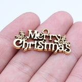 5pcs 16x36mm 3 Colors Merry Christmas Charms Pendant For DIY Jewelry Making Handmade Jewelry Craft Findings ef4303